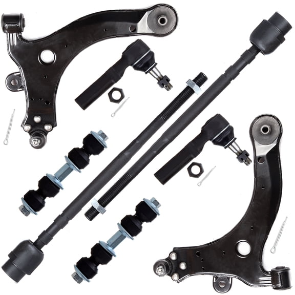 ECCPP Inner Tie Rod Ends Lower Control Arms Outer Tie Rod Ends Front Sway Bar End Links 1997 1998 1999 2000 2001 2002 2003 2004 2005 for Buick Century for Buick Regal for Pontiac Grand Prix
