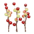 thumbnail image 2 of simhoa 3 Pcs Épingles à Cheveux Berry Holly pour Femme, Rouges et Vertes, 2 of 8