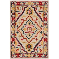 SAFAVIEH Aspen Coco Southwestern Wool Area Rug, Ivory/Multi, 2' x 3'