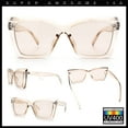 thumbnail image 2 of Womens Oversized Square Rectangular Plastic Retro Gothic Sunglasses All Peach, 2 of 8