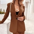 thumbnail image 3 of Fashion Womens Long Sleeve Open Front Loose Outerwear Solid Blouse Coat Tops Button Pockets Blouse, 3 of 8