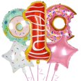 thumbnail image 1 of 22 Pcs Accessoires de Cabine Photo Donut, Décorations de Fête Donut Time pour Fille Fournitures de Fête d'Anniversaire Rouge, 1 of 6