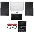 thumbnail image 1 of (2) Cerwin Vega CVE-15 1000 Watt 15" Powered DJ PA Speakers+Facade+Mackie Mixer, 1 of 11