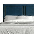 thumbnail image 6 of Castle Place Glam Velvet Upholstered King Bed, Navy Blue, 6 of 8