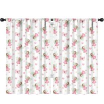 Blackout Kids Curtains,Fairy Heart Pattern Childrens Insulated Curtains Set Of 2,Bedroom Essentials,Toddler Room Decor 52"x84"