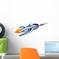 thumbnail image 1 of Retro Styled Rocketship Wall Decal by Wallmonkeys Peel and Stick Graphic (18 in W x 7 in H) WM349100, 1 of 4