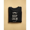 thumbnail image 3 of Grow A Mustache Sweatshirt Men -Image by Shutterstock, Male Medium, 3 of 4