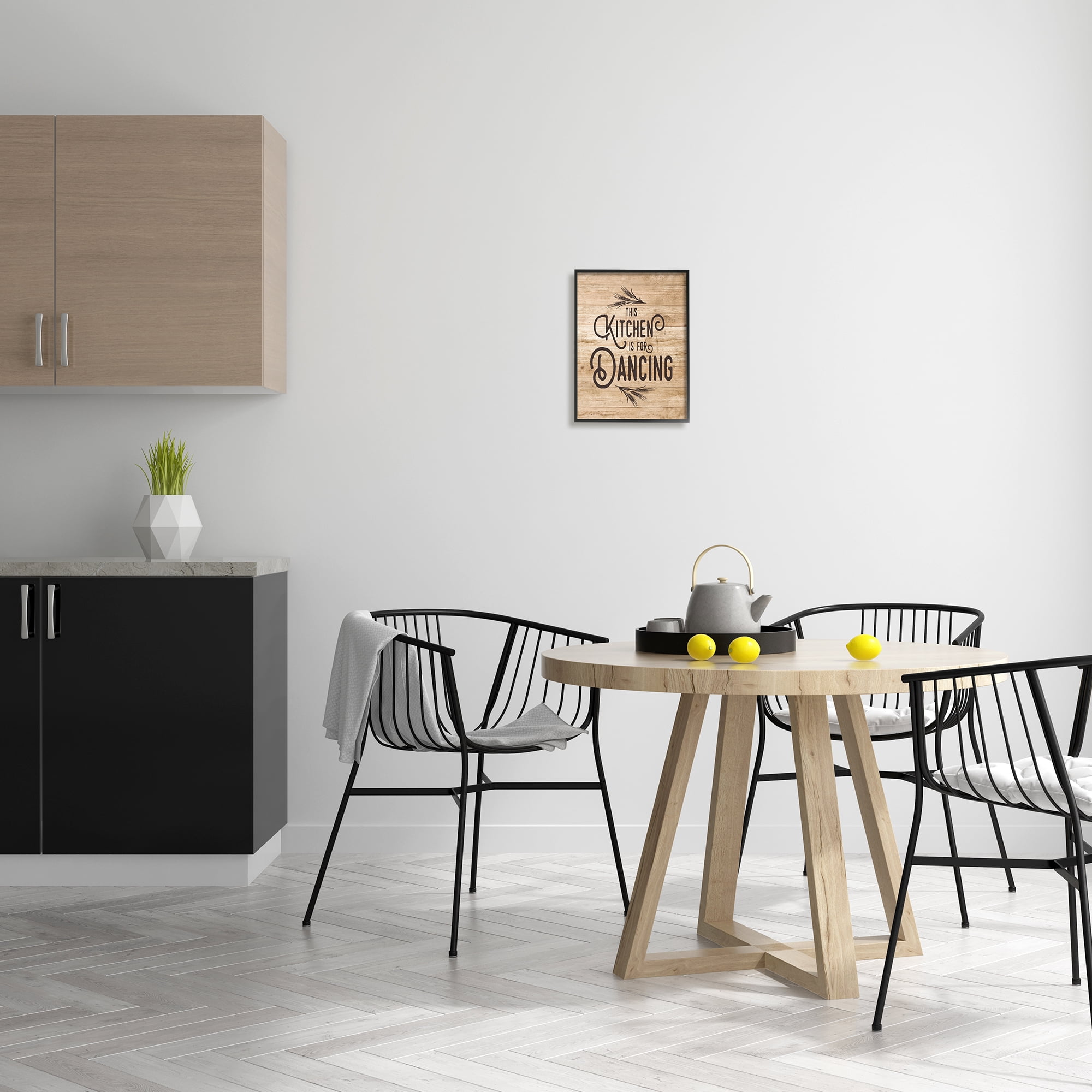 Stupell IndustriesThis Kitchen Is For Dancing Distressed Wood TypographyFramed Wall Art by Lettered and Lined