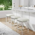 thumbnail image 2 of Beaumont Lane Metropolitan Living 24" Modern Plastic Counter Stool in White, 2 of 6