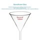thumbnail image 2 of Glass Funnel 120mm Diameter Heavy Wall Borosilicate Glass with 120mm Stem Length for Laboratory Use, 2 of 5
