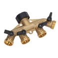 thumbnail image 3 of 4 Way Water Splitter, Integrated Casting Rust Proof Water Distributor  for Car Washing, 3 of 7