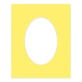 thumbnail image 3 of Yellow Picture Frame Mat for 12x18 Frames - Oval Opening for 10x16 Photos - 1 Mat, 3 of 7