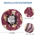 thumbnail image 3 of Shower Caps,Christmas Corgi Waterproof Shower Cap for Women 4 Pieces,Double Reusable Hair Cover for Shower PEVA Elastic Stretch Hem, 3 of 7