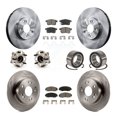 thumbnail image 1 of Transit Auto Front Rear Wheel Hub Bearings Assembly Disc Brake Rotors and Ceramic Pads Kit (10Pc) for Car Honda Accord Acura TSX - Left Right Side (Driver Passenger) KBB-117360, 1 of 10