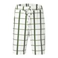 thumbnail image 3 of Pxiakgy mens shorts Men Casual Plaid Printed Business Mid Waist Stretch Drawstring Shorts With Pockets Men Casual Shorts Green + XXL, 3 of 6