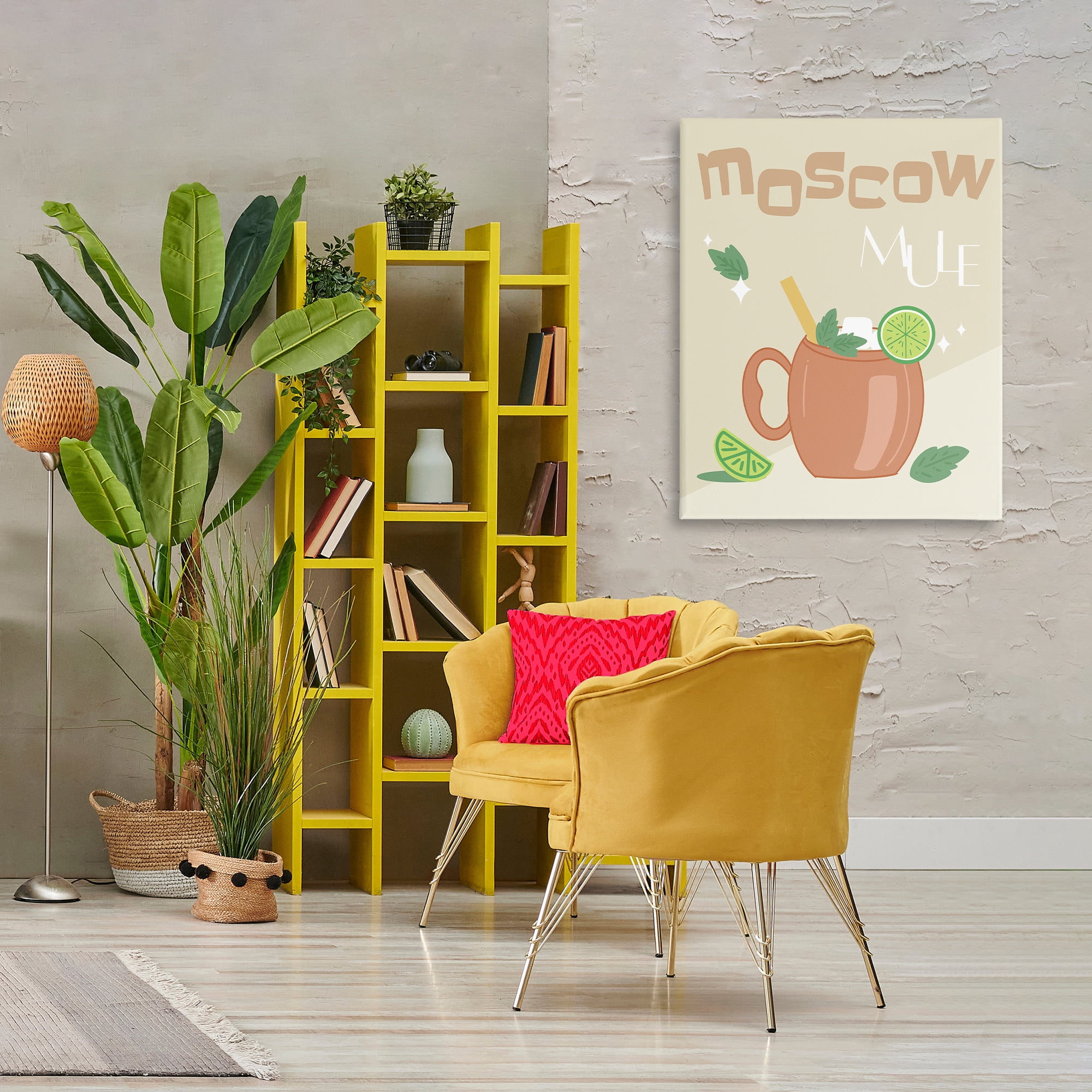 Stupell Industries Moscow Mule Typography Food & Beverage Painting Wrapped Canvas Art Print Wall Art, 30 x 40