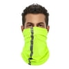 Muka Reflective Stripe Safety Neck Gaiter Face Mask Neckerchief Bandana Scarves for Outdoor Activity Working-Green