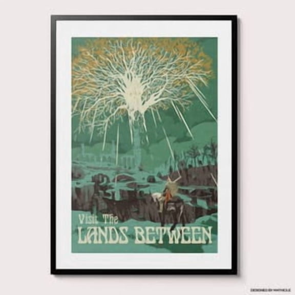 Lands Between Vintage Travel Poster, Poster Home Decor , Poster Print Only