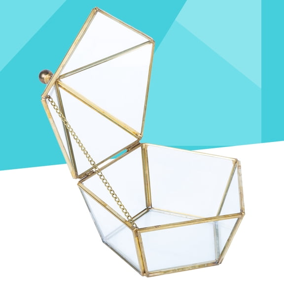 FOMIYES Stylish Clear Hexagon Storage Box for Wedding, Engagement, Party Favors, Travel Essentials, and Home Organization