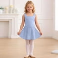 thumbnail image 2 of Bovxnpu Girls Dresses Summer Outfits Solid Sleeveless Tank Dance Practice Leotard Sundress, 2 of 8