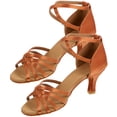 thumbnail image 5 of Worgeous Social Dancing Shoes Golden Satin 1 Pair For Women, 5 of 7