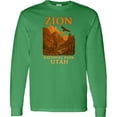 thumbnail image 3 of Inktastic Zion National Park Utah Vintage Landscape Art Long Sleeve T-Shirt, 3 of 5