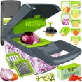 thumbnail image 2 of Vegetable chopper with container, slicer, cabbage chopper, kitchen manual cooking tool. Different colors to choose from, 2 of 5