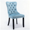 Light Blue, variant on DONICK Velvet Upholstered Dining Chairs , Kitchen & Dining Room Chairs, Nailheads Tufted, Soft, Solid Wood Frame (Yellow, Set of 6)