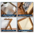 thumbnail image 3 of Logianis Rattan Side Table Night Stand with Glass Top Small End Tables Bamboo Coffee Table 22"*17"*14" Brown, 3 of 7
