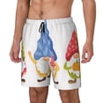 thumbnail image 1 of Balery Autumn Funny Gnomes Bañador para hombre, shorts de playa de secado rápido con entrepierna y forro de compresión-3X-Large, 1 of 6