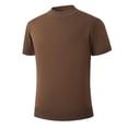thumbnail image 4 of RUTAYY Men's T-Shirts Short Sleeve Solid Color Knit Tee Shirts Breathable Wicking Crew Neck Casual Layering Tops Daily Wear Chic Holiday Tees, 4 of 6