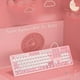 thumbnail image 1 of Teclados con cable de conejo Kawaii, teclado inalámbrico rosa, accesorios para juegos, teclado silencioso de dibujos animados, ordenador portátil de escritorio para niña, 1 of 5