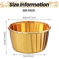 thumbnail image 4 of 300 Pack Gold Cupcake Liners Bulk Disposable Foil Muffin Cups 3.5 oz Wrappers for Baking Aluminum Paper Mini Metallic Disposable Holiday Party Wedding Festival Supply, 4 of 4