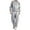 Silver, variant on TureClos Adults Home Salon Sauna Suit Exercise Sweat Weight Loss Jacket Reusable Washable Sports Suits Clothes Sports Gear Black XXXL