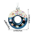 thumbnail image 3 of Beautynvta 4 Pcs Christmas Tree Decorations, 3.15'' Plastic Sweet Doughnuts Pendant, Shatterproof Christmas Dessert Hanging Decorations for Xmas Tree Windows Party Decor, 3 of 7
