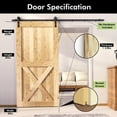 thumbnail image 4 of Homacer 5-in-1 44in x 84in Pine Wood Frame Barn Door without Installation Hardware Kit, 4 of 7