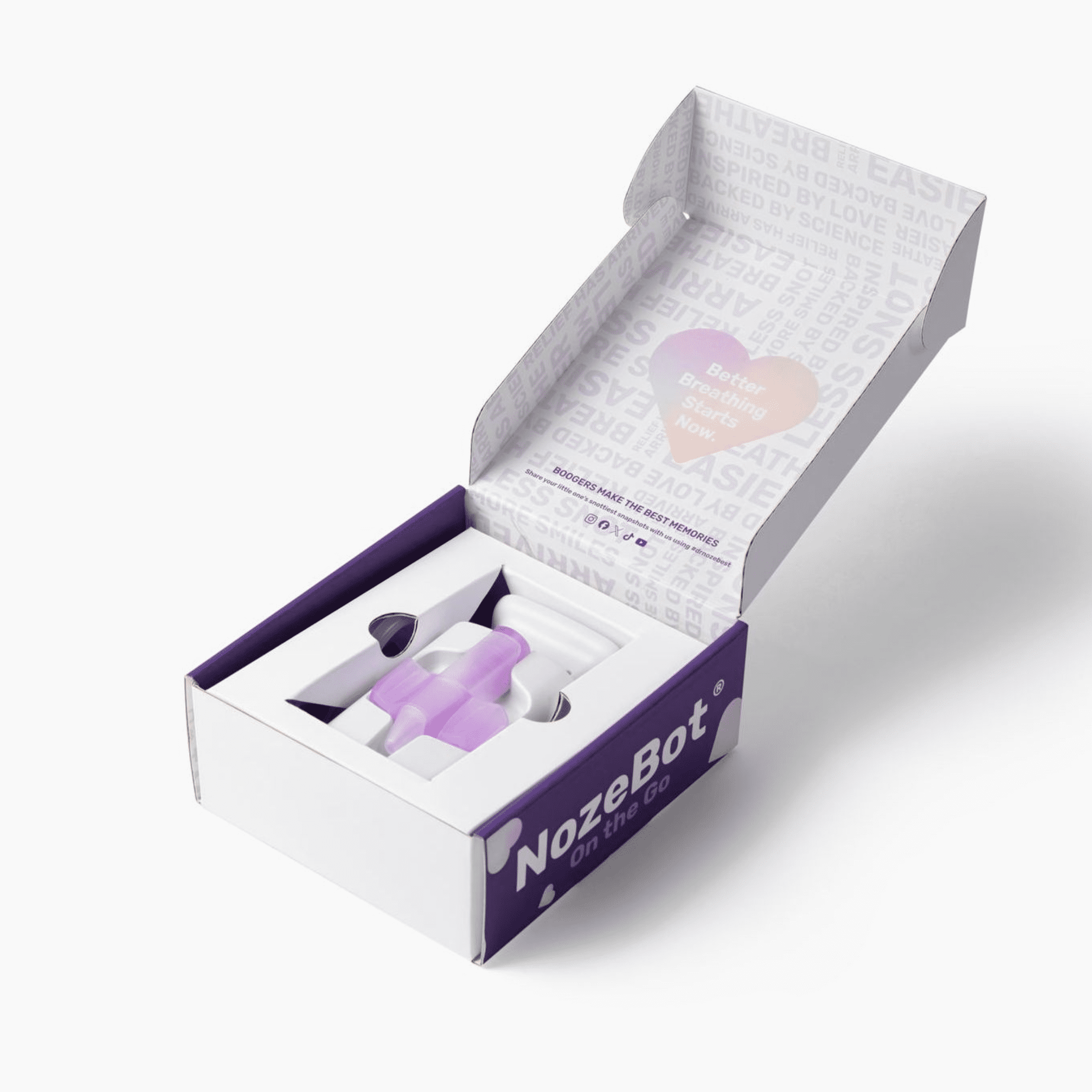 Dr. Noze Best NozeBot On The Go - Portable Electric Baby Nasal Aspirator, Pediatric ENT Nose Sucker