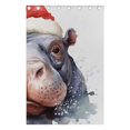 thumbnail image 5 of Hippo Christmas Hat Black Out Curtains 84 Inch Length Curtains for Sliding Glass Doors Bedroom Living Room 2 Pack, 5 of 6