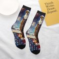 thumbnail image 4 of Uemuo Night Sky Bald Eagle Printed Kids Boys Socks Seamless Crew Socks Crazy Funny Athletic Sport Socks for Children, 4 of 6