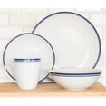 thumbnail image 2 of 10 Strawberry Street Simply Coupe 16-Piece Ceramic Dinnerware Set, Blue, 2 of 9