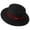 Black15, variant on Derby Hats for Women Classic Flat Crown Fine Hand Woven Straw Sun Hat, Six Band Options: Metal Bar Buckle, Pearl Floral Ornament, Ruched Chiffon Wrap Derby Hat