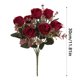 thumbnail image 3 of Ramo de rosas y peonías artificiales de seda | Decoración para bodas, fiestas y el hogar | Arreglo floral de mano para centro de mesa, 3 of 6