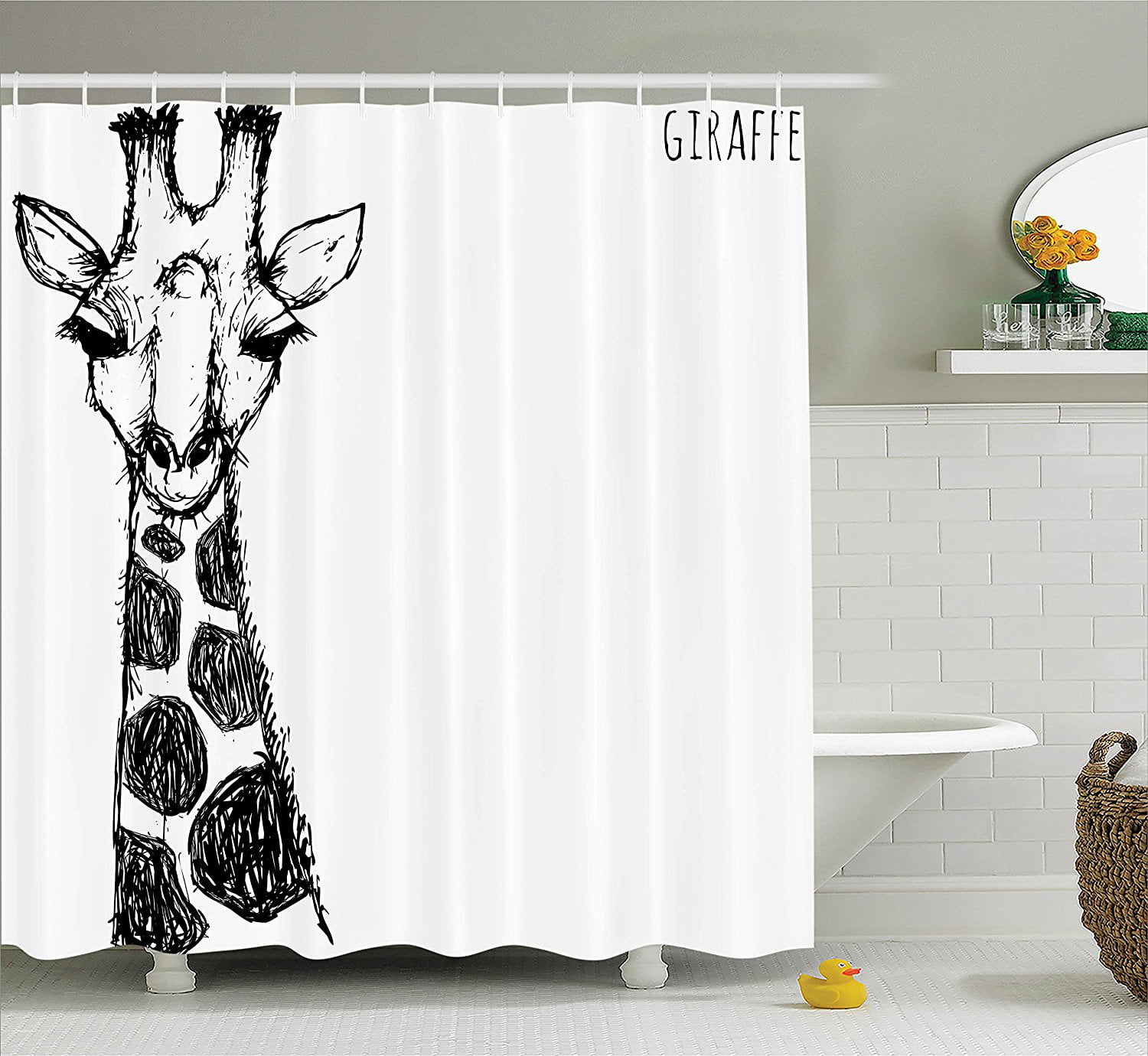 Details about   Fabric Shower Curtain Digital Mix Motif Shapes Print for Bathroom 