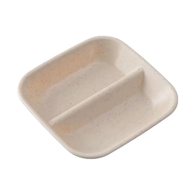 SGACAI Plato para condimentos con dos compartimentos Plato para mojar y asar Home Plate Hot E0