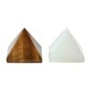 Shop LC Set of 2 Gemstone Tigers Eye Opalite Pyramid Home Office Indoor Decoration