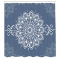 thumbnail image 2 of Ambesonne Oriental Shower Curtain, Mandala Art Design Floral, 69"Wx84"L, Blue Grey, 2 of 4