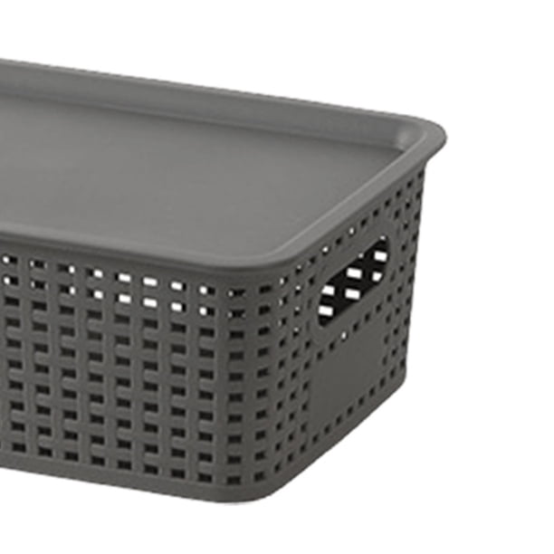 CadineUS 6 Paquetes Cestas Pequeñas Grises, Cesta De Almacenamiento De Cocina De Plástico