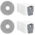 thumbnail image 1 of Dust Bags and Mop Cloths 4 Piece Kit for Roborock Qrevo, Qrevo S, Pro, Master, Plus, Slim, Curv, MaxV, 1 of 5