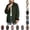 Green-02, variant on Women's Barn Jacket Corduroy Collar Work Coat Button Front Loose Mid Length Outerwear with Pockets for Winter Fall