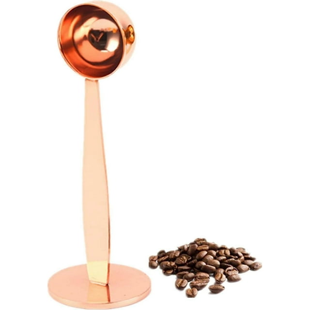 Coffee Scoop Tablespoon Measure Spoon Stainless Steel Dual-Purpose Multi Function 2-in-1 Tamper Measuring Tea Scoops